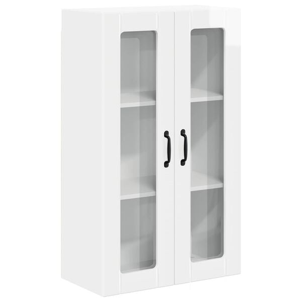 vidaXL V&auml;ggsk&aring;p f&ouml;r k&ouml;k V&auml;ggmonterad H&ouml;gblanka vita 60 x 31 x 100 cm