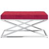 vidaXL B&auml;nk vinr&ouml;d sammet och rostfritt st&aring;l