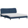 vidaXL Bed with Mattress "Hvar" Blue 180x200 cm Fabric