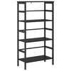 vidaXL Hyllsystem 3 niv&aring;er 60 x 29,5 x 115 cm Konstruerat tr&auml; Svart Ek