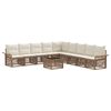 vidaXL Tr&auml;dg&aring;rdsoffset 10 pcs Beige konstrotting