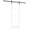 vidaXL Skjutd&ouml;rr ORKDAL Vit 83 x 211 cm Massivt talltr&auml; och glas