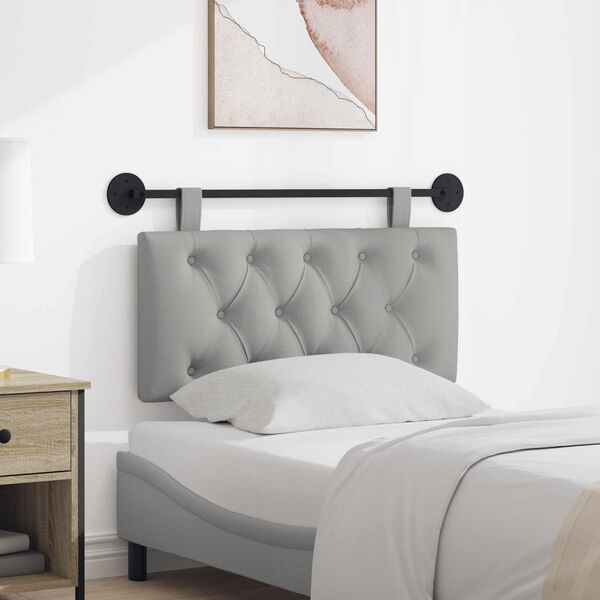 vidaXL H&auml;ngande Huvudgavel V&auml;ggmonterad Moln Gr&aring; 100 x 55 x 7 cm tyg