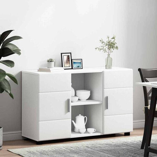 vidaXL Sideboard FLORIN Vit 88,5 x 30,5 x 55,5 cm Konstruerat tr&auml;