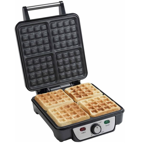 Bestron V&aring;ffelj&auml;rn 1100 W svart och silver rostfritt st&aring;l ASW281