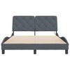vidaXL Bed Frame with LED without Mattress Dark Grey 140x190 cm Velvet
