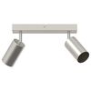 vidaXL Takspotlight med str&aring;lkastare Nickel 26 x 6 x 16 cm Metall