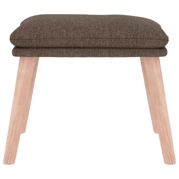 vidaXL Fotpall taupe 45x29,5x35 cm tyg