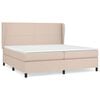 vidaXL Rams&auml;ng med b&auml;ddmadrass cappuccino 200x200 cm konstl&auml;der