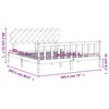 vidaXL Sängram med huvudgavel vit massivt trä
