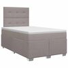 vidaXL Kontinentals&auml;ng med madrass Taupe 120 x 200 cm Tyg