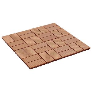 vidaXL Terrassplattor 22 st Teak 30 x 30 cm WPC