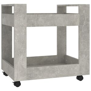 vidaXL Skrivbordsvagn betonggr&aring; 60x45x60 cm konstruerat tr&auml;
