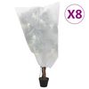 vidaXL Fiberdukar med dragsko 8 st 70 g/m&sup2; 0,8x0,8 m