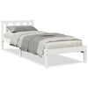 vidaXL S&auml;ngram utan madrass extra l&aring;ng vit 100x220 cm massiv furu