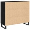 vidaXL Sideboard Svart Ek 90 x 34 x 80 cm Konstruerat trä