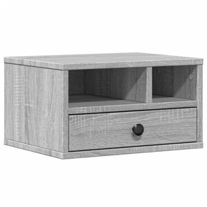 vidaXL Skrivarst&auml;ll gr&aring; sonoma 40x32x22,5 cm konstruerat tr&auml;