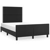 vidaXL s&auml;ngram utan madrass svart 120x190 cm konstl&auml;der