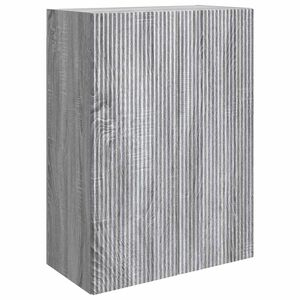 vidaXL V&auml;ggmonterat sk&aring;p Gr&aring; Sonoma 66 x 34,5 x 90 cm Konstruerat tr&auml;
