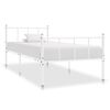 vidaXL S&auml;ngram utan madrass vit metall 90x200 cm