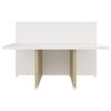 vidaXL Soffbord sonoma-ek & vit 111,5x50x33 cm konstruerat tr&auml;