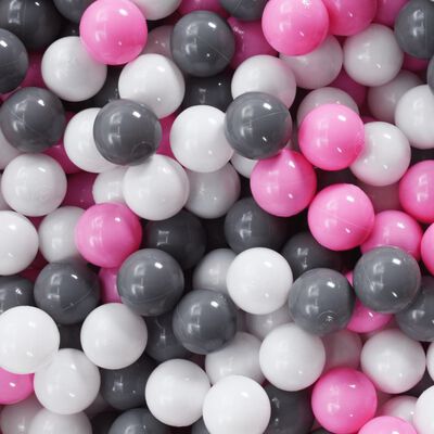 vidaXL Lektält med 250 bollar rosa 100x100x127 cm