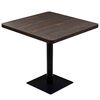 vidaXL Bistrobord MDF och st&aring;l fyrkantigt 80x80x75 cm m&ouml;rk aska