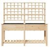 vidaXL Tr&auml;dg&aring;rdsplanterare Beige 161 x 46 x 152,5 cm Massivt Furu