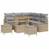vidaXL Tr&auml;dg&aring;rdsoffset 8 st Beige konstrotting