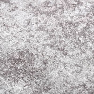 vidaXL Matta tvättbar 190x300 cm grå halkfri