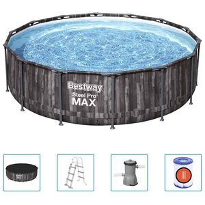 Bestway Pool Steel Pro MAX rund med tillbeh&ouml;r 427x107 cm