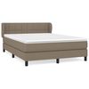 vidaXL Rams&auml;ng med madrass taupe 140x200 cm tyg