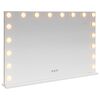 vidaXL LED-sminkspegel Vit 80 x 10 x 52,5 cm Glas och st&aring;l