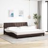 vidaXL Bed Frame without Mattress "Hanko" Dark Brown 200x200 cm Fabric