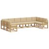 vidaXL Utomhussoffset 10 st Vit och Beige