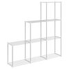 vidaXL Tubular Shelf med lagring Vit 129 x 27 x 132 cm Aluminium