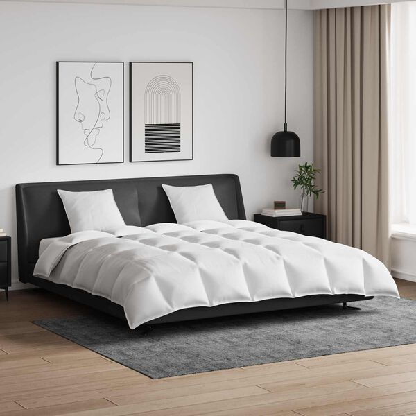 vidaXL Täckeset med kudde 3 pcs Vit Dunfjäder