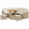 vidaXL Tr&auml;dg&aring;rdsoffset 8 st Beige konstrotting