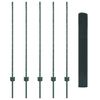 vidaXL Stängsel med stolpe Grön 1,2 x 10 m Stål och PVC