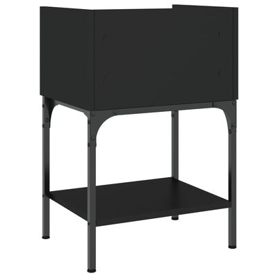 vidaXL Sängbord 2 st svart 40,5x31x60 cm konstruerat trä
