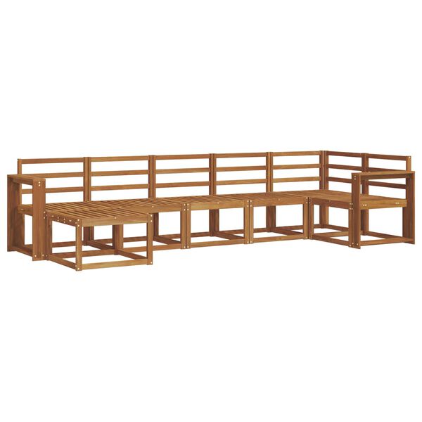 vidaXL Utomhussoffset 7 pcs Naturf&auml;rg Massivt Akaciatr&auml;