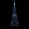 vidaXL LED Julgran med 455 LED-lampor Kallvit 184,5 cm Metall