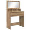 vidaXL S&auml;ngrum Smyckesbord Artisan Ek 80 x 39,6 x 135 cm