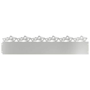 vidaXL Gr&auml;skanter 10 st 103 x 0,05 x 22 cm Galvaniserat st&aring;l Silver