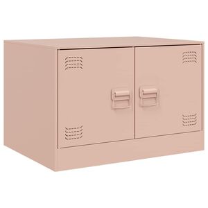 vidaXL Soffbord rosa 67x50x44 cm st&aring;l