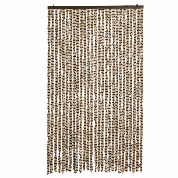 vidaXL Insektsgardin beige och brun 118x220 cm chenille