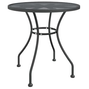vidaXL Tr&auml;dg&aring;rdsbord &Oslash;80x72 cm str&auml;ckmetall antracit