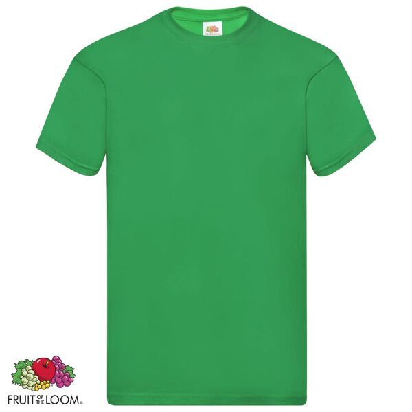 Fruit of the Loom Original T-shirt 5-pack grön stl. M bomull