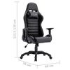 vidaXL Gamingstol svart konstl&auml;der
