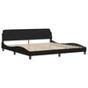 vidaXL Bed Frame without Mattress "Zadar" Black 200x200 cm Faux Leather